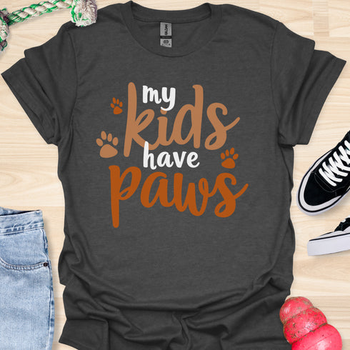 My kids have paws - V1 - Bold and Cool T-Shirt
